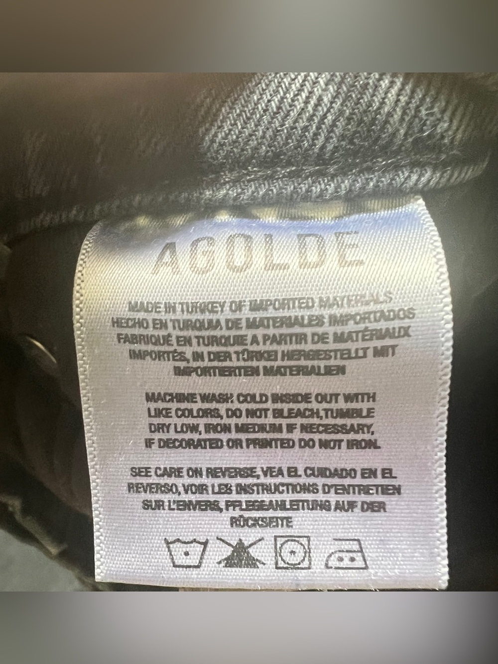 Agolde Black Skinny Jeans with Raw Hem - Picture 5 of 8